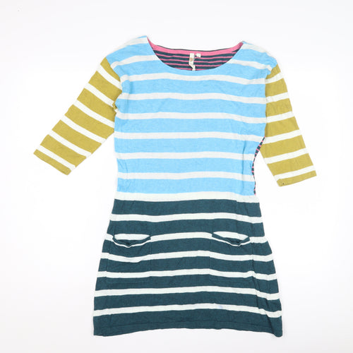 White Stuff Women's Multicoloured Tunic Jumper Size 10
