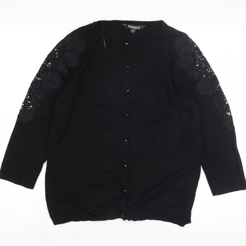 Bonmarché Women's Black Cardigan Size 12 Elegant Knit