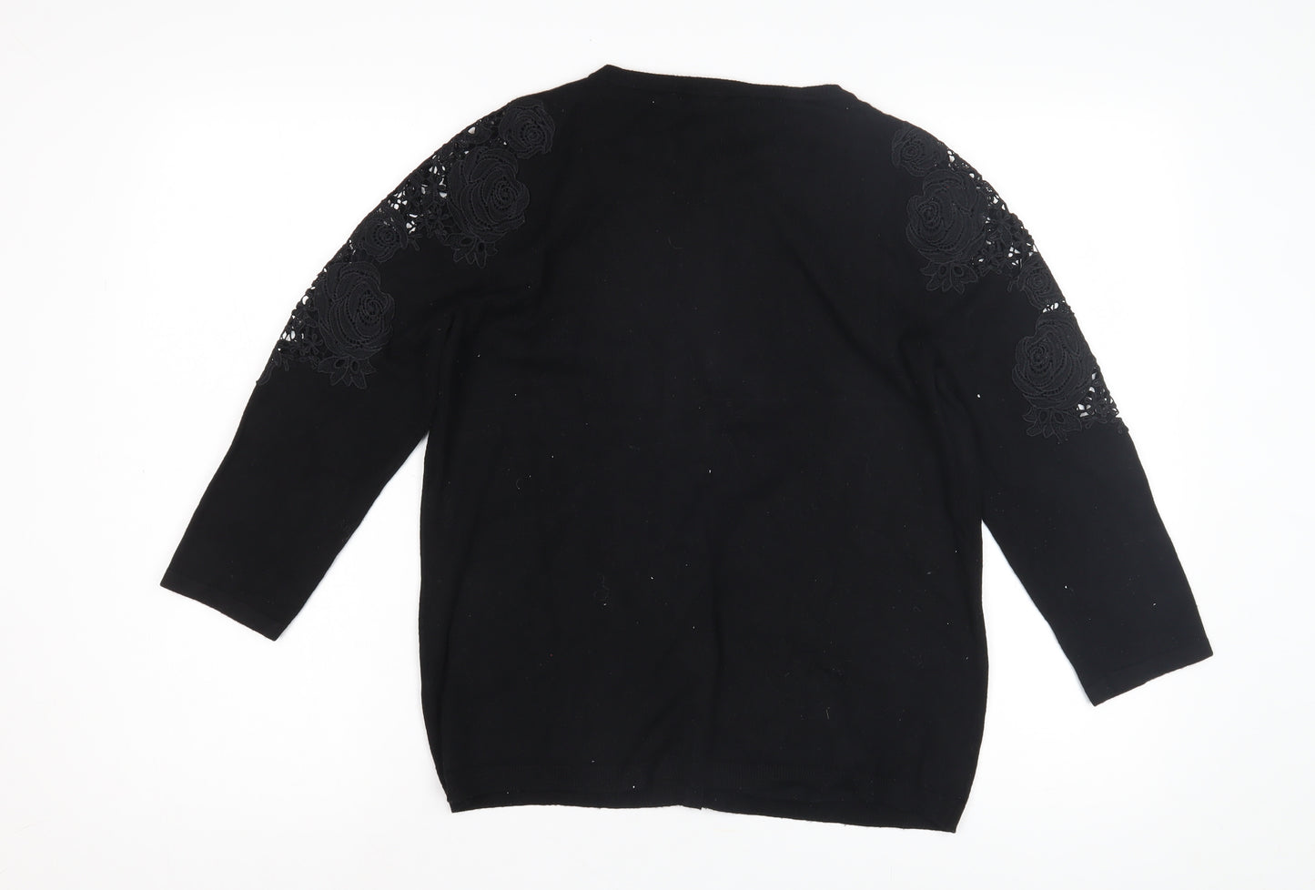 Bonmarché Women's Black Cardigan Size 12 Elegant Knit