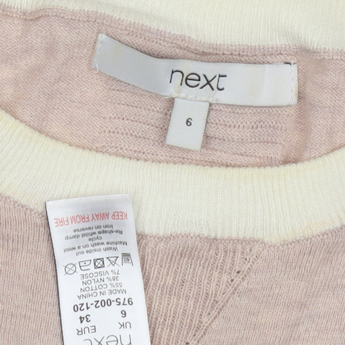 Next Women's Pink Crew Neck Jumper, Size 6