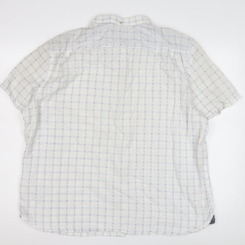 St George by Duffer Men's White Check Shirt 2XL