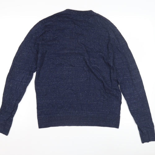 Gap Men's Blue Cotton Pullover Jumper Size S