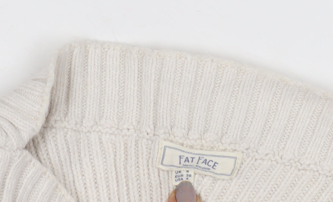 Fat Face Women's Ivory Jumper Size 8