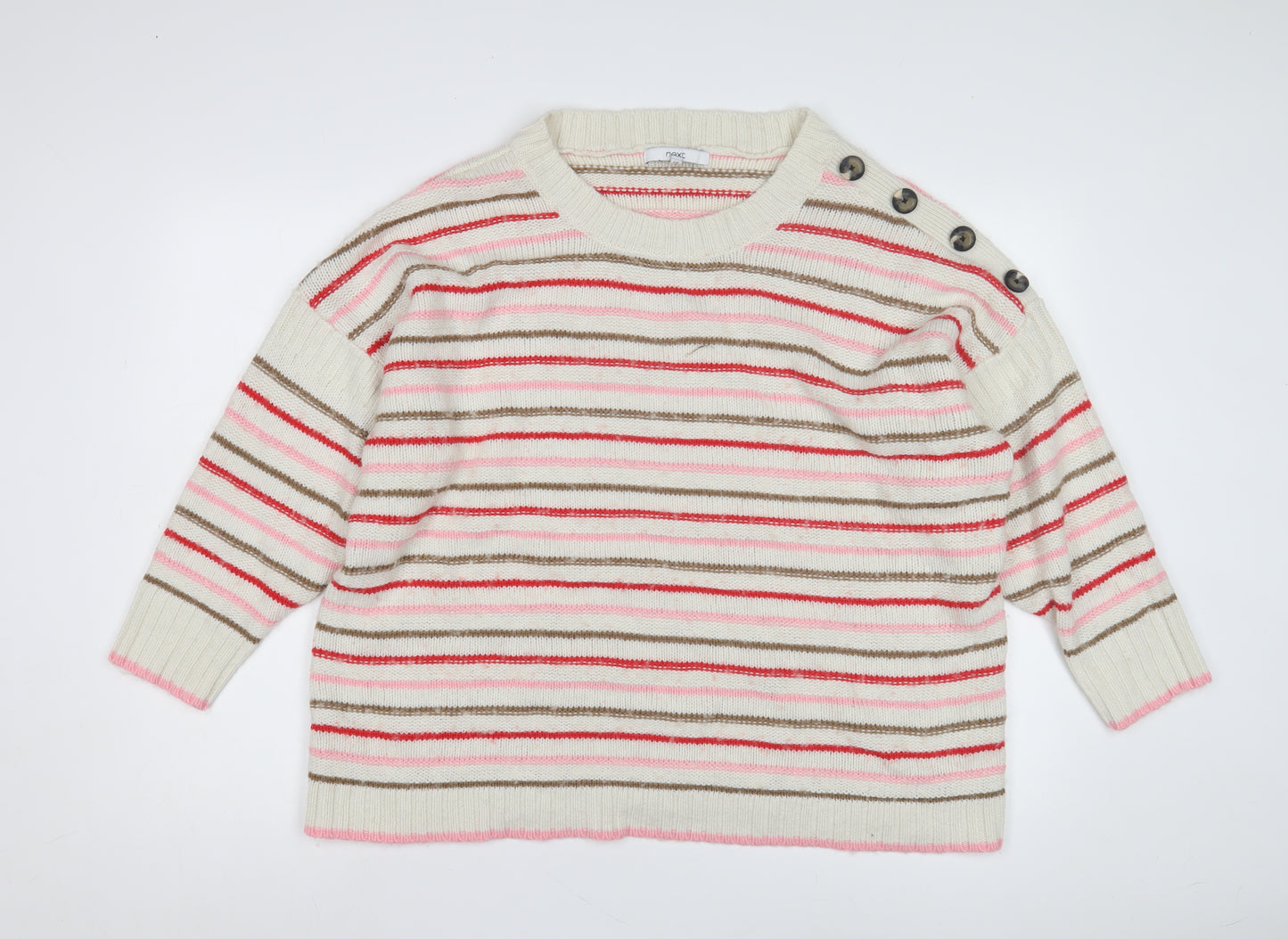 Next Women's Multicoloured XL Striped Pullover Jumper