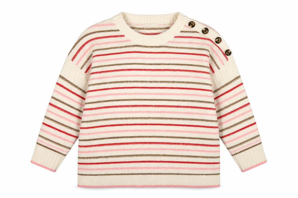 Front view of Next Women's Multicoloured XL Striped jumper