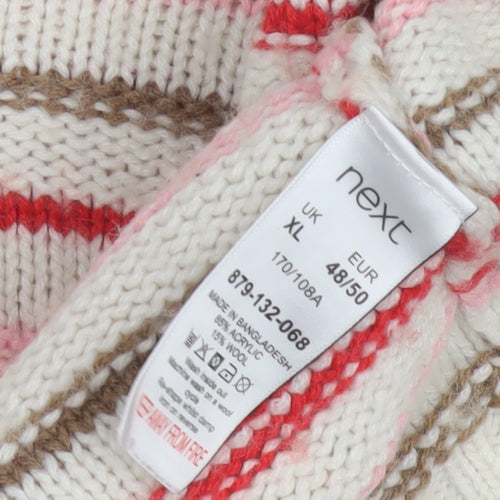 Next Women's Multicoloured XL Striped Pullover Jumper