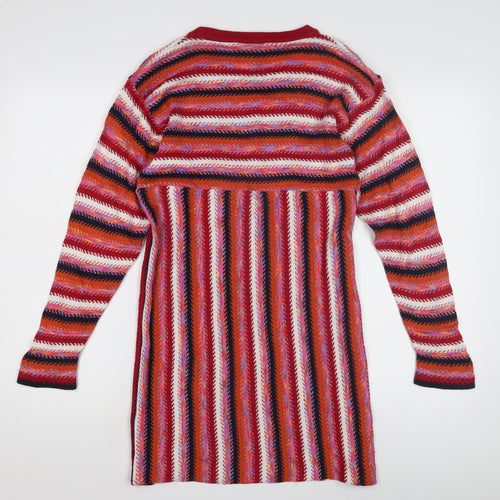 Next Women's Multicoloured Striped Knit Dress, Size S, Long Sleeve
