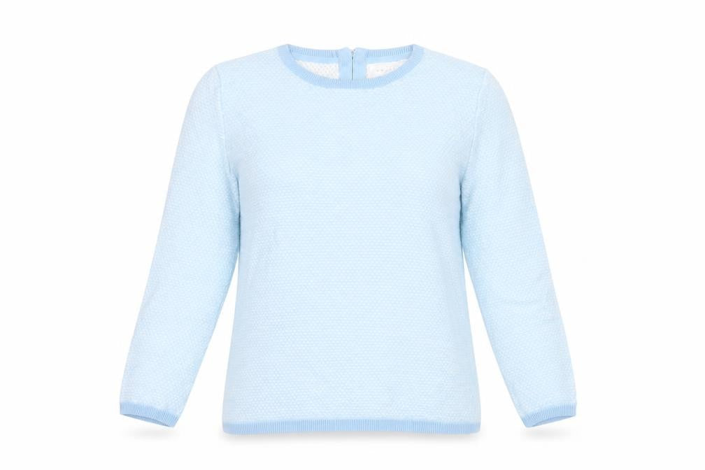 Front view of Weekend by John Lewis Women's Blue Crew Neck Jumper, size 6