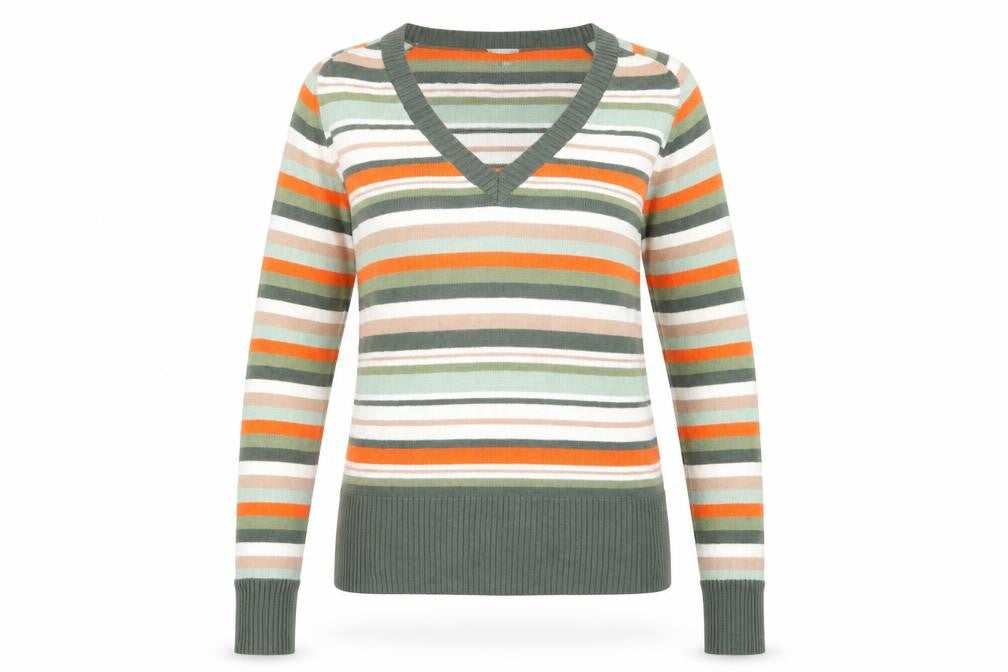 Front view of Next Women's Multicoloured Striped Pullover, size 8
