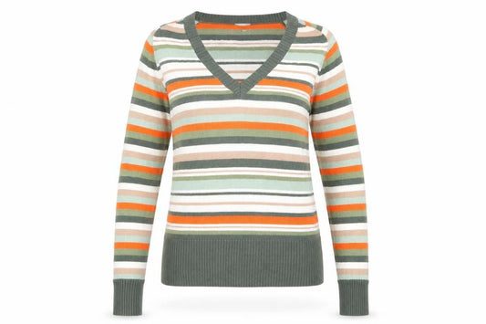 Front view of Next Women's Multicoloured Striped Pullover, size 8