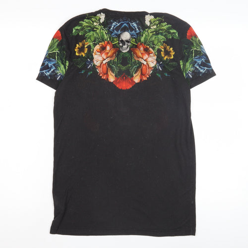 Zara Unisex Black Graphic T-Shirt - Size 10