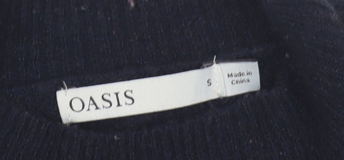 Oasis Women's Black Mock Neck Jumper S