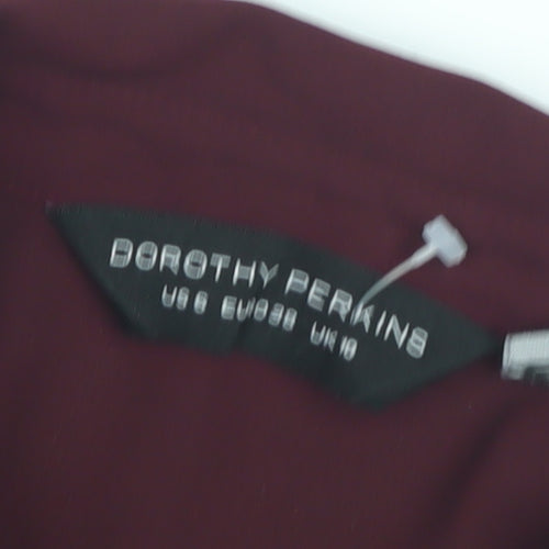 Dorothy Perkins Women's Red Button-Up Shirt Size 10