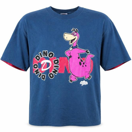 Wellington Apparel Men’s Blue Flintstones Cartoon Tee L