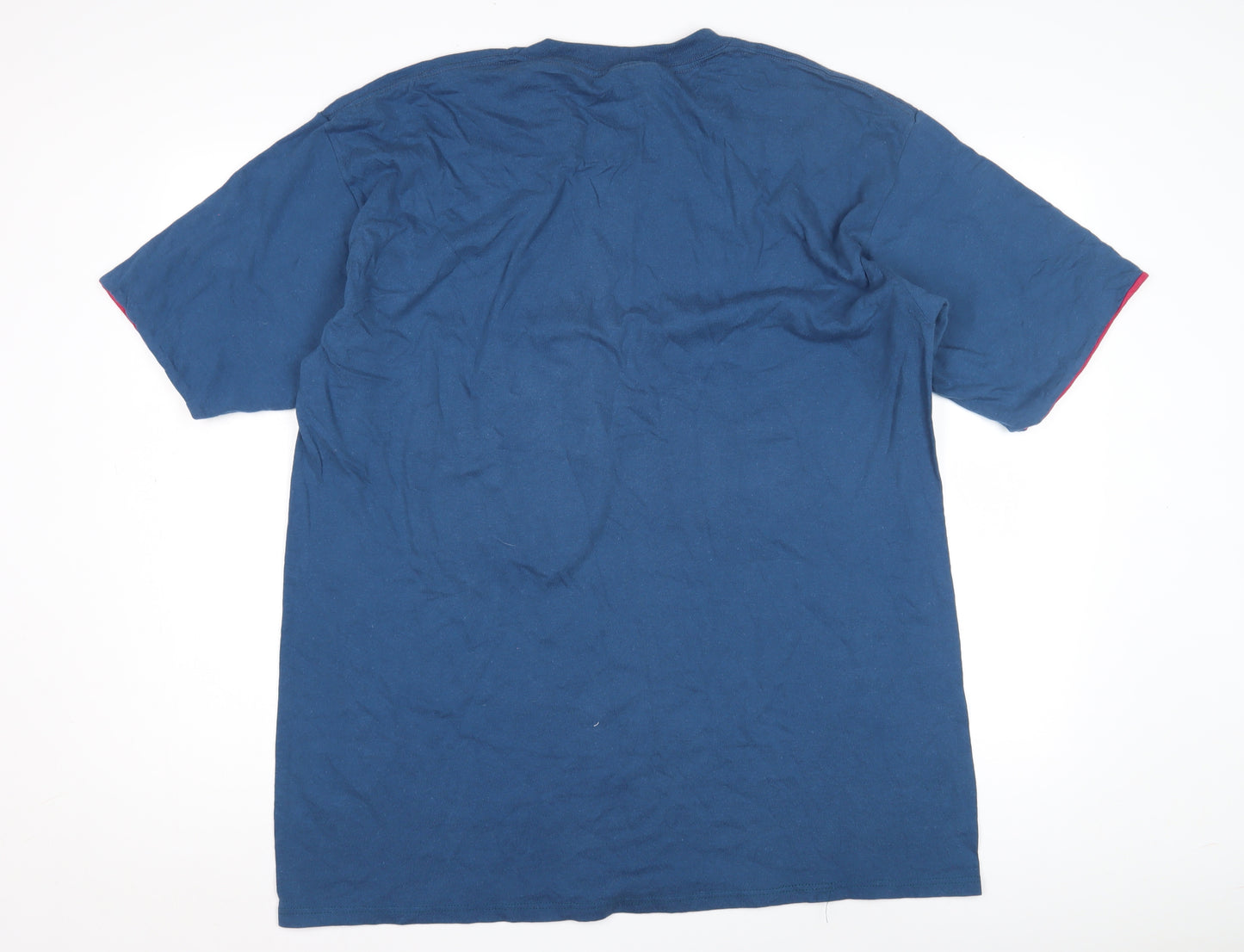 Wellington Apparel Men’s Blue Flintstones Cartoon Tee L
