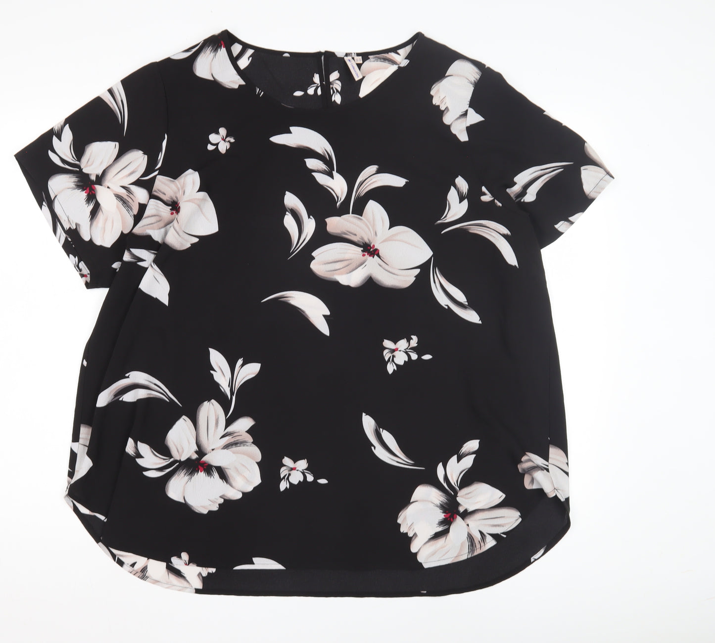 Only Carmakoma Women's Black Floral Blouse Size 16