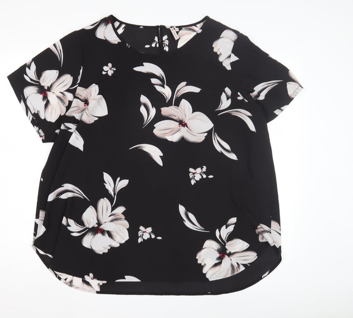 Only Carmakoma Women's Black Floral Blouse Size 16