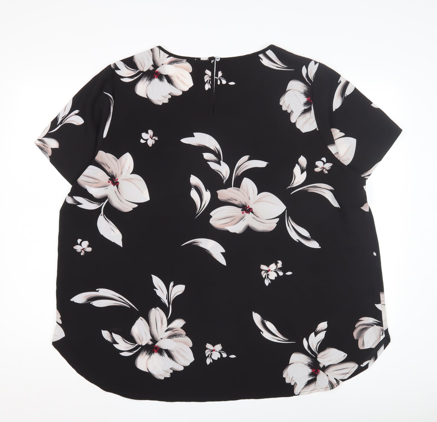Only Carmakoma Women's Black Floral Blouse Size 16