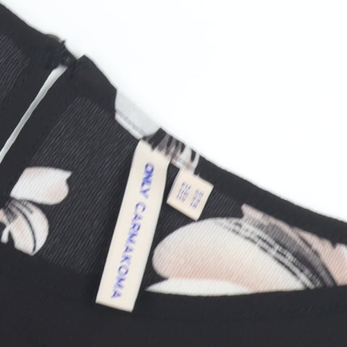 Only Carmakoma Women's Black Floral Blouse Size 16