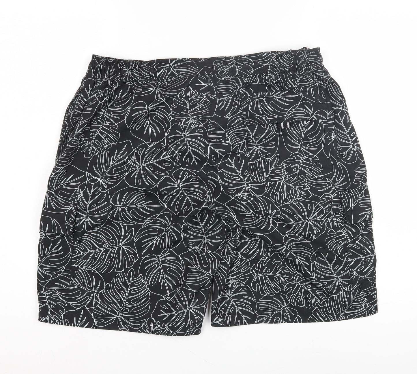 Marks and Spencer Men's Black Medium Leaf Board Shorts