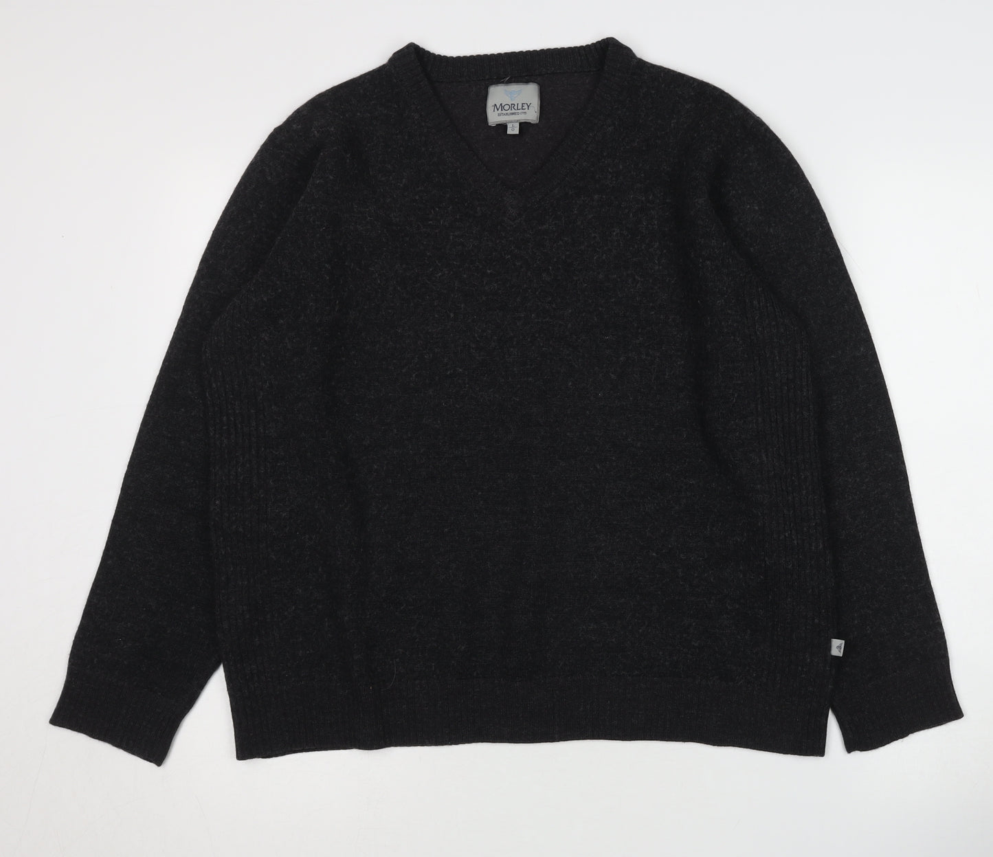 Morley Men's Black V-Neck Pullover Jumper L