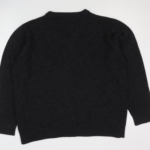 Morley Men's Black V-Neck Pullover Jumper L
