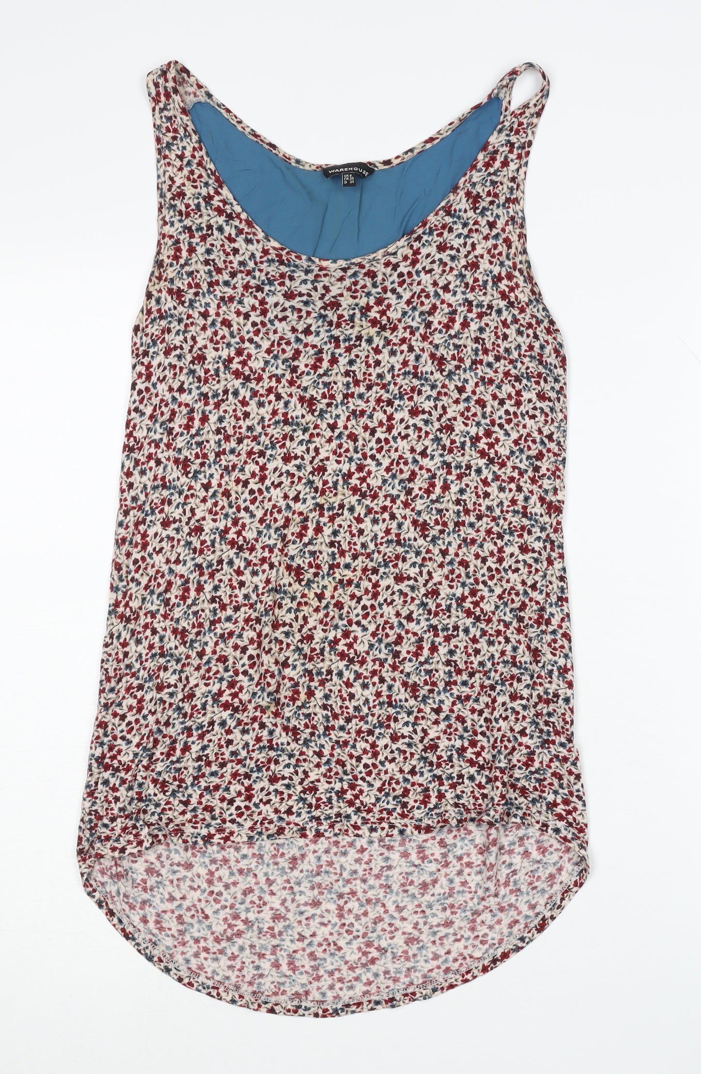 Warehouse Women's Floral Tank Top Size 8 Multicoloured