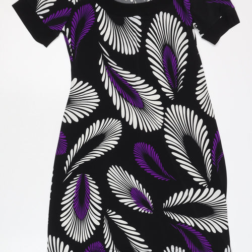 Tiana B Women's Black Geometric Shift Dress XS