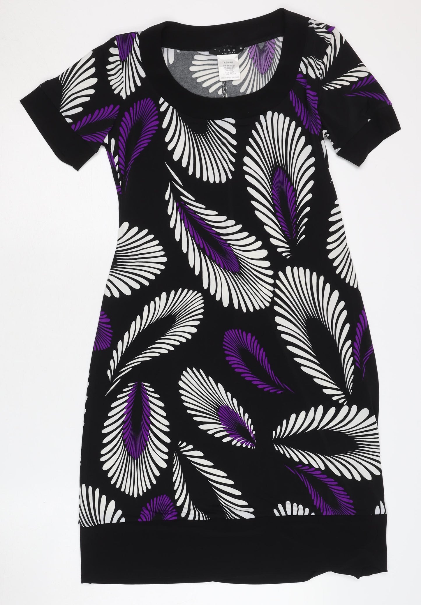 Tiana B Women's Black Geometric Shift Dress XS