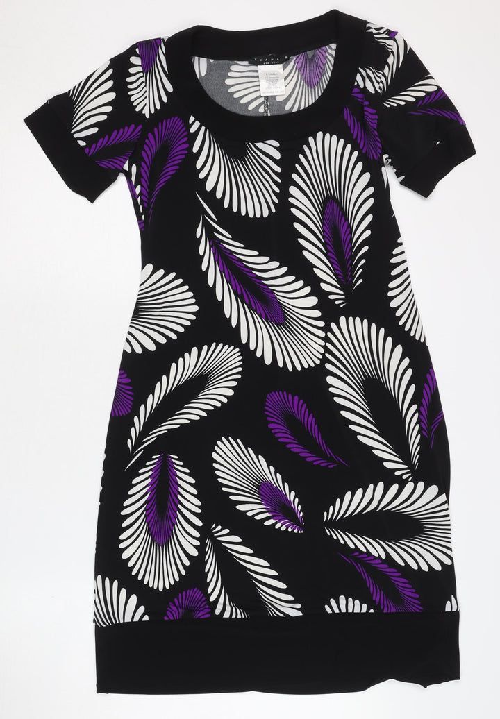Tiana B Women's Black Geometric Shift Dress XS
