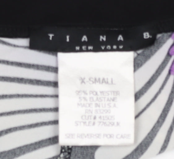 Tiana B Women's Black Geometric Shift Dress XS