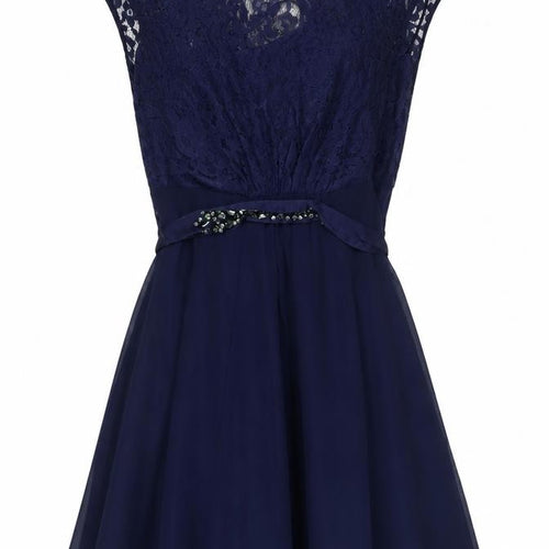 Coast Women's Blue Sleeveless Lace Dress UK 10