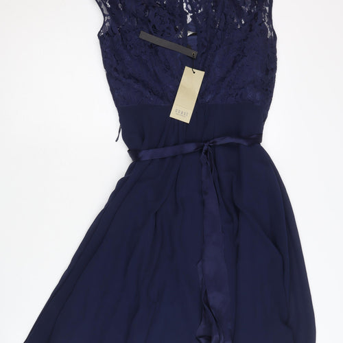 Coast Women's Blue Sleeveless Lace Dress UK 10