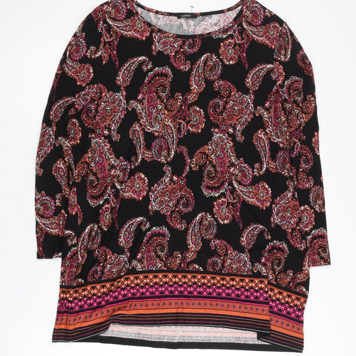Roman Women's Paisley Top Size 18 Multicoloured 3/4 Sleeve