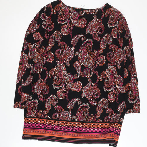 Roman Women's Paisley Top Size 18 Multicoloured 3/4 Sleeve