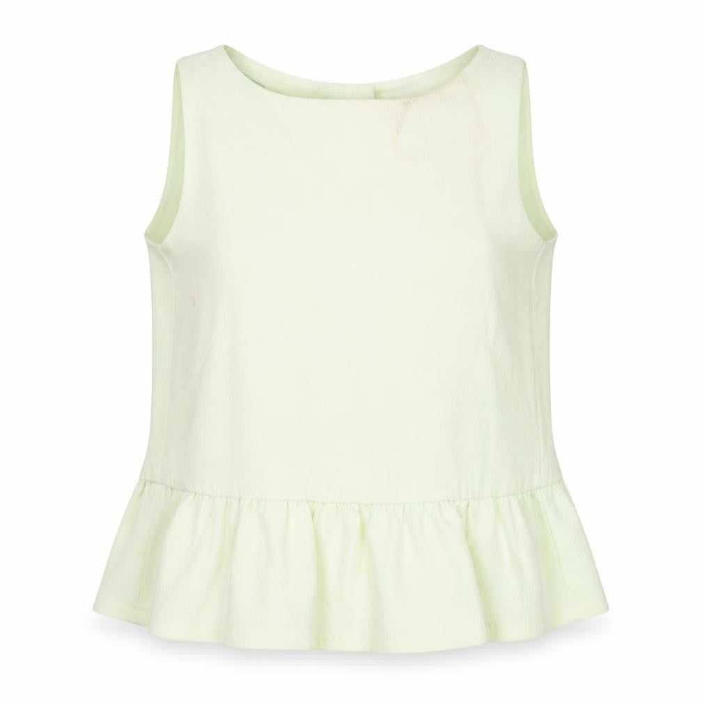 Front view of French Connection women’s ivory blouse, size UK 12