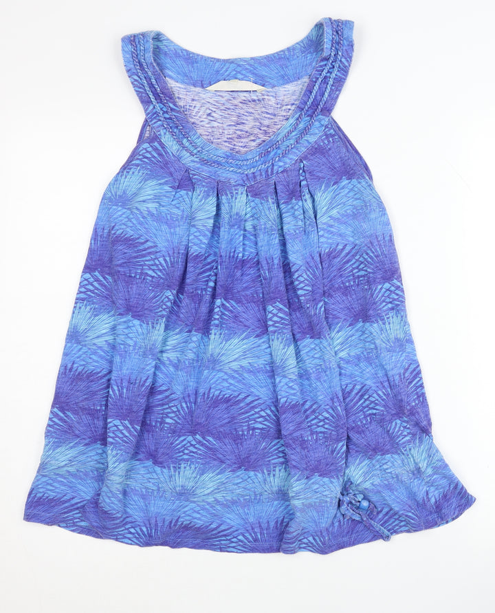 Mandaray Women's Blue Floral Tunic Tank Top Size 16