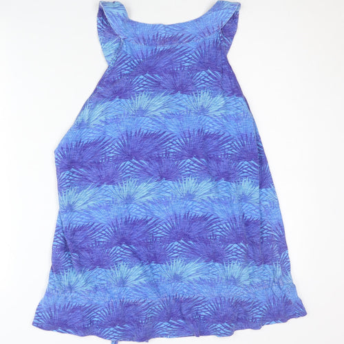 Mandaray Women's Blue Floral Tunic Tank Top Size 16