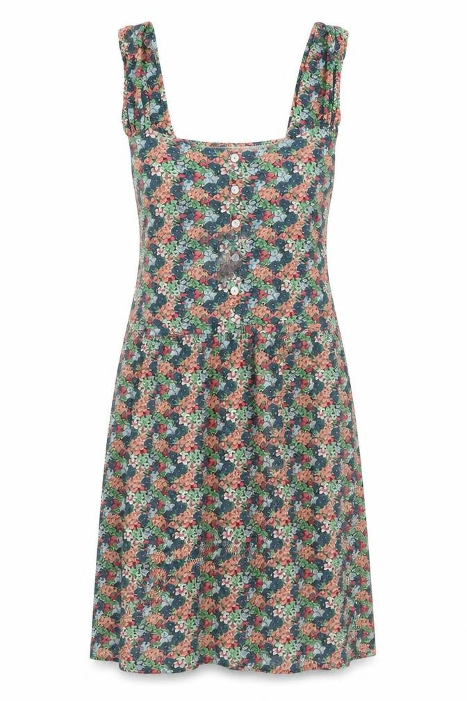 Front view of Springfield Women's Multicoloured Floral Dress L