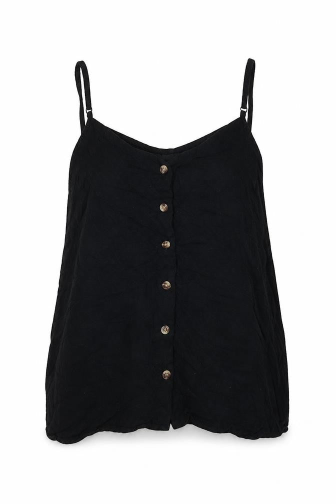 Front view of Warehouse Black Camisole Blouse for Women, size 10
