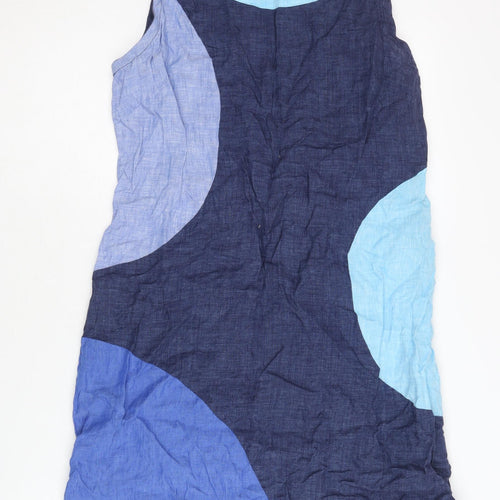 Mario Romano Women's Multicoloured Linen Dress - S, Sleeveless