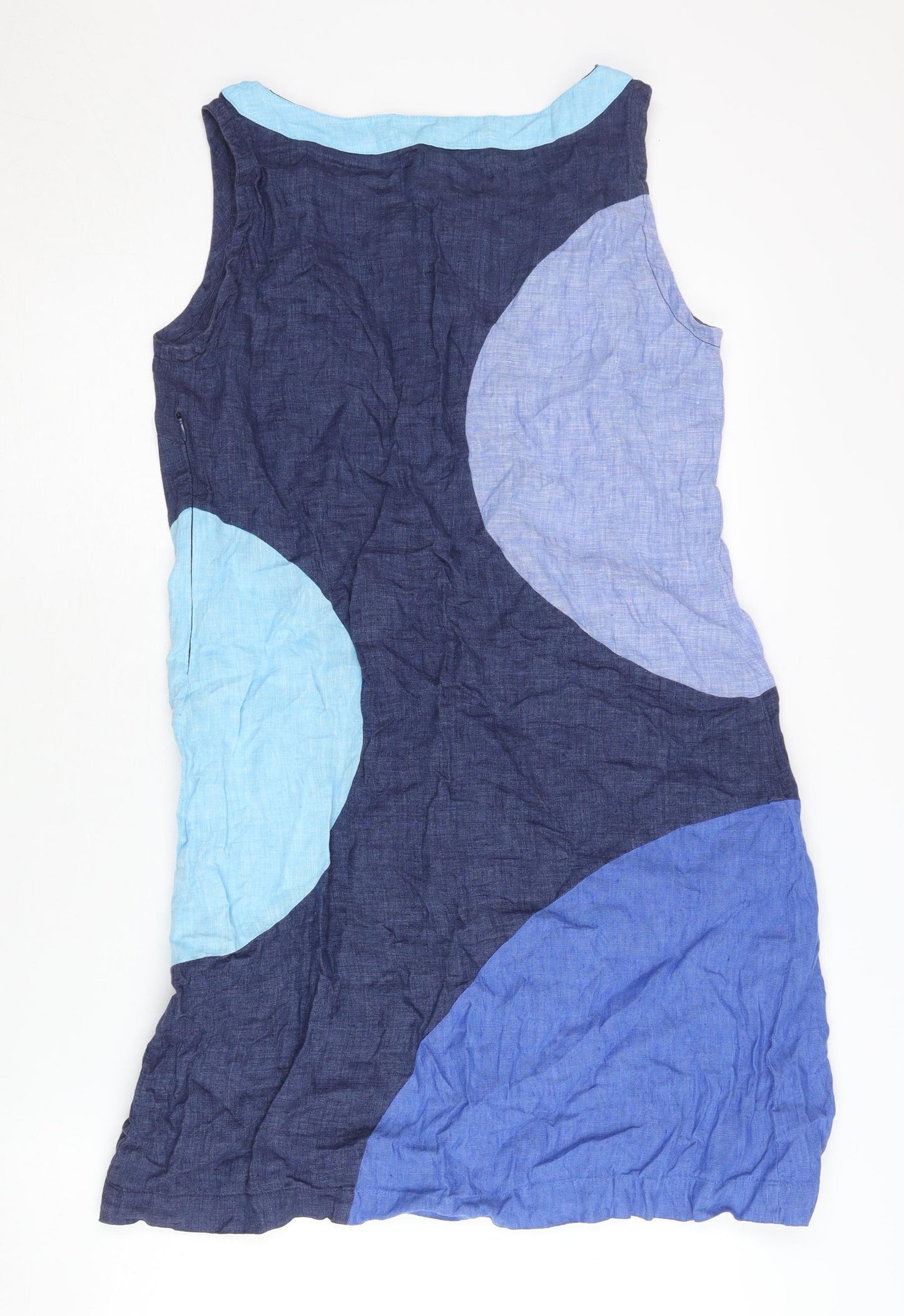 Mario Romano Women's Multicoloured Linen Dress - S, Sleeveless