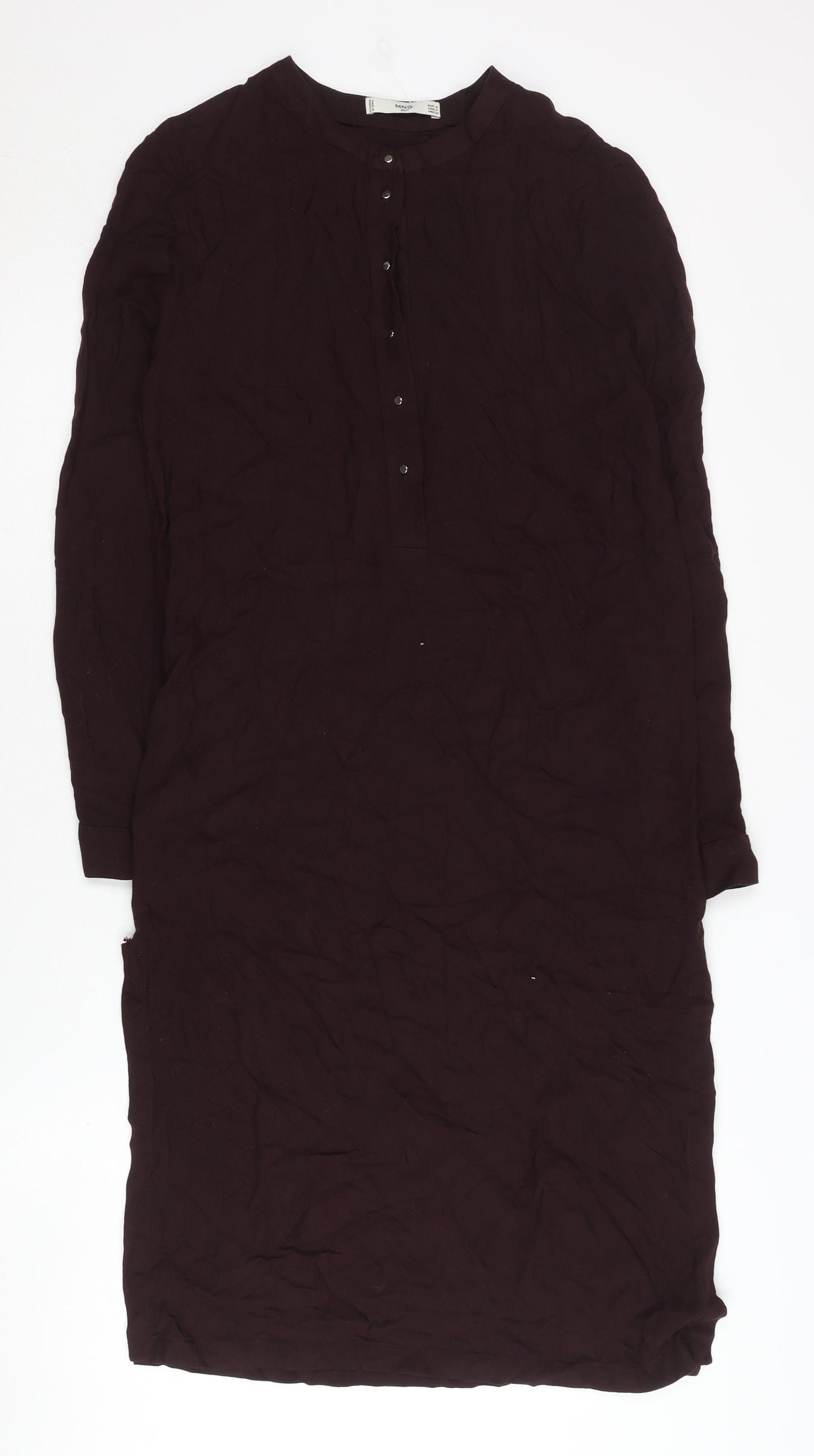 MNG Women's Brown Long Sleeve Dress, Size 8
