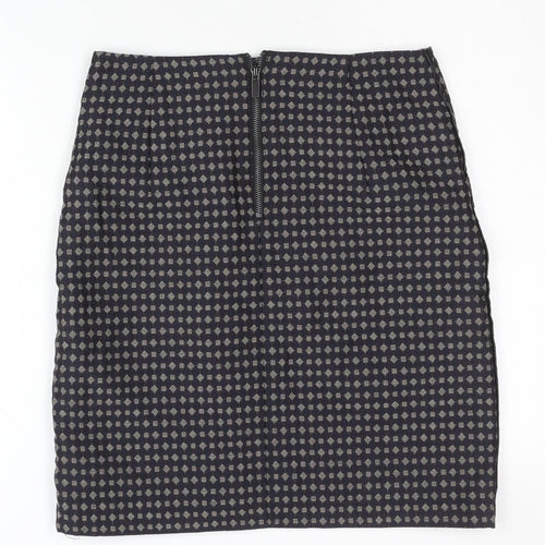Marks and Spencer Women's Black Geometric Pencil Skirt Size 8