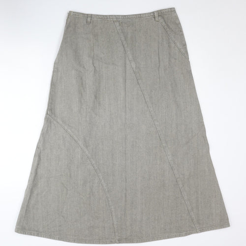 Per Una Women's Grey Midi Pencil Skirt Size 14