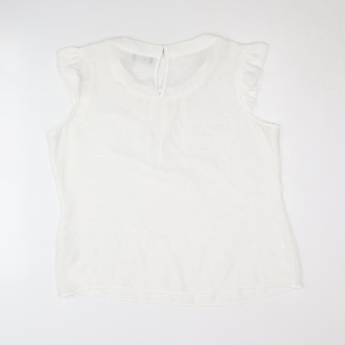Klass Womens White Sleeveless Blouse - Size 16