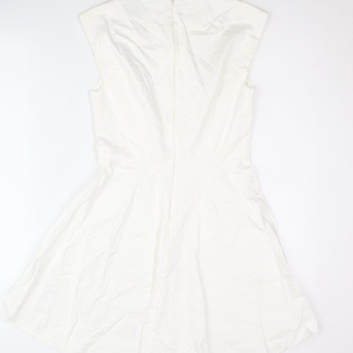 French Connection Women’s Ivory Sleeveless Dress UK 10