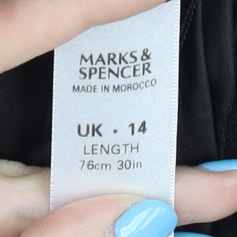 Marks and Spencer Women's Black Midi Skirt Size 14
