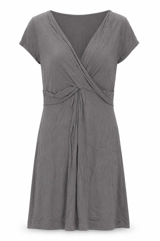 The White Company Grey Women's Knee Length Wrap Dress M