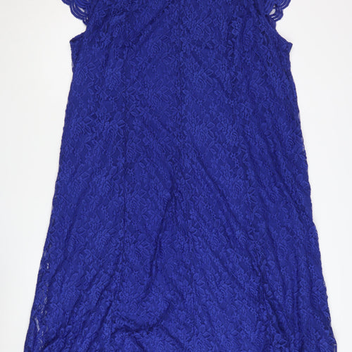 Julipa Plus Size Blue Lace Women's Dress